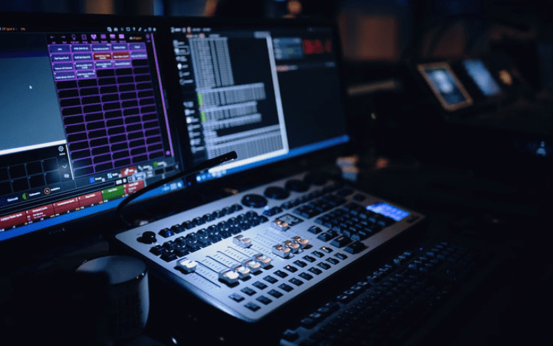 Professional recording studio with mixing console and monitoring equipment for Spotify mastering services